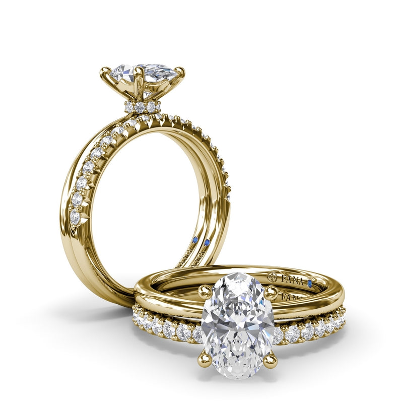 Fana Hidden Halo Engagement Ring