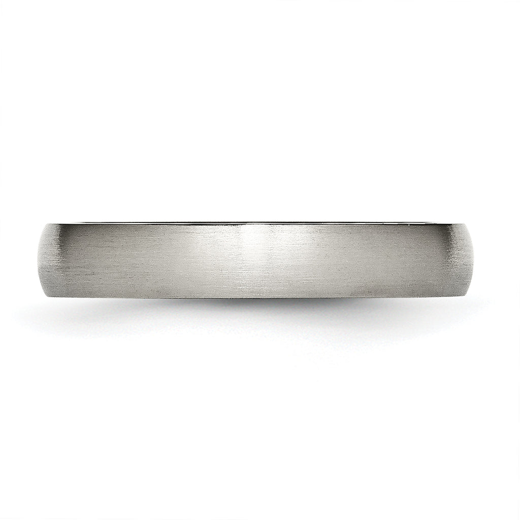 Quality Gold Chisel Titanium Brushed 4mm Half Round Band