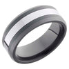 Lashbrook Black & White Tungsten Men's Wedding Band