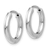 Quality Gold 14K White Gold Polished Hollow Hinged Hoop Earrings