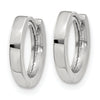 Quality Gold 14k White Gold Round Hinged Hoop Earrings