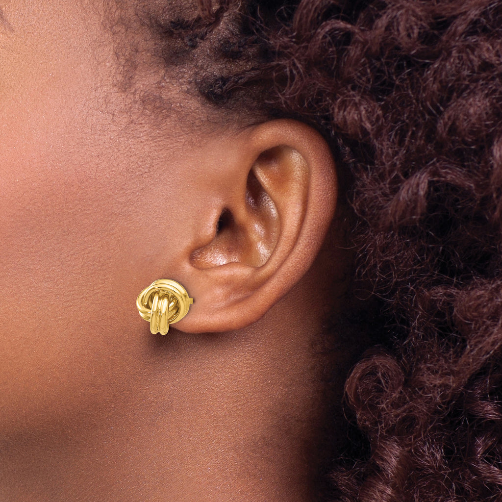 Quality Gold 14K Love Knot Post Earrings