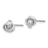 Quality Gold 14k White Gold Polished Love Knot Post Earrings