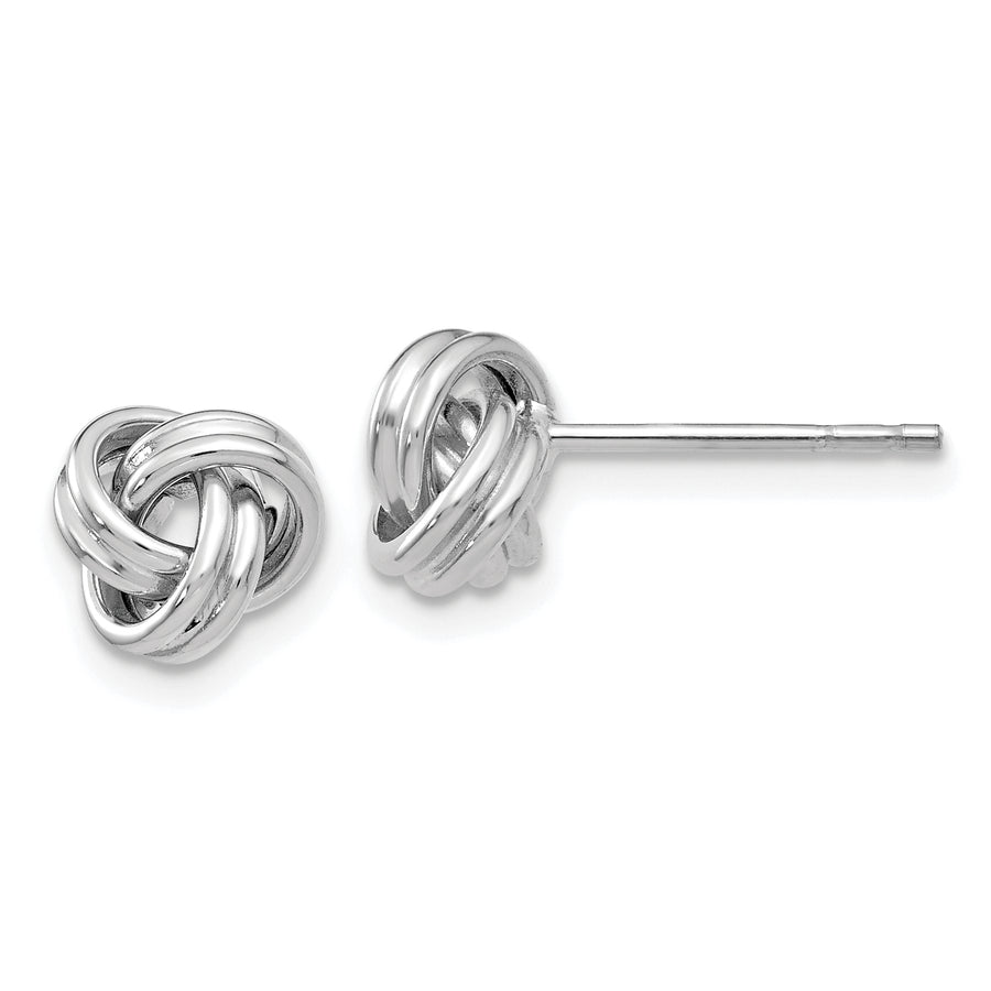 Quality Gold 14k White Gold Polished Love Knot Post Earrings