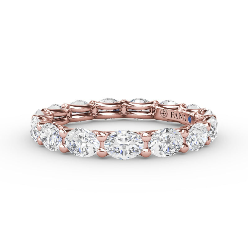 Fana Shared Prong Oval Eternity Band