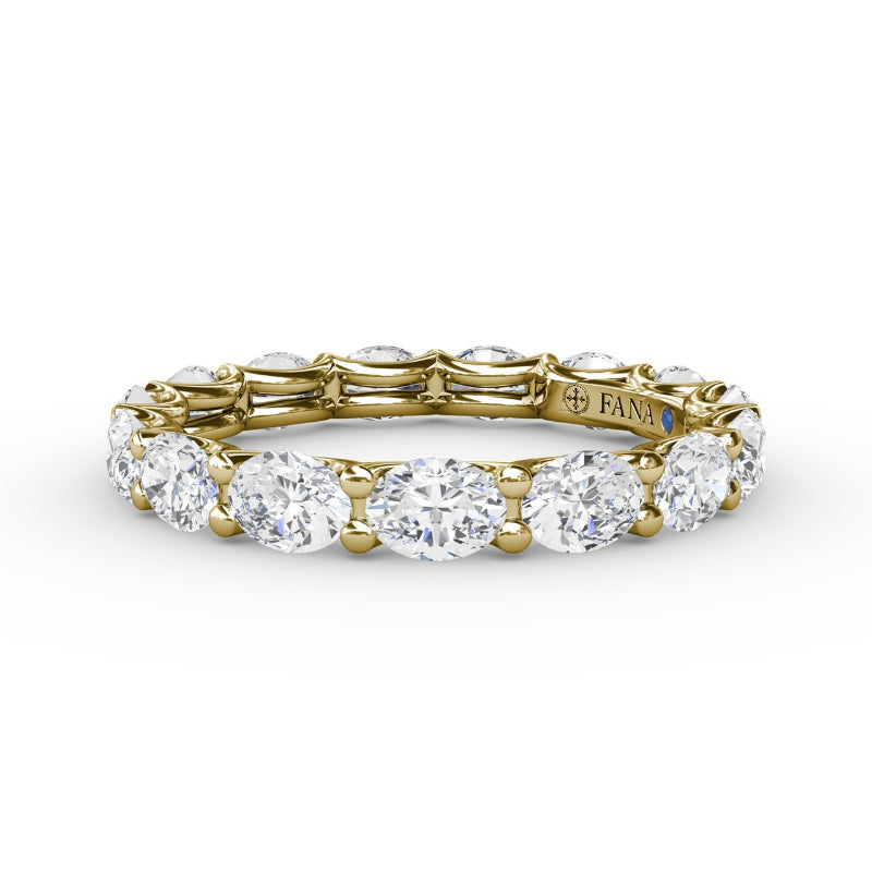 Fana Shared Prong Oval Eternity Band