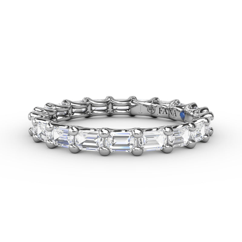 Fana Emerald Cut Eternity Band