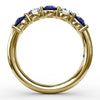 Fana Chunky Sapphire and Diamond Shared Prong Anniversary Band