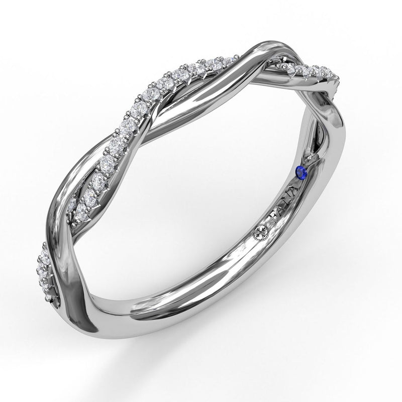 Fana Narrow Twist Diamond Band