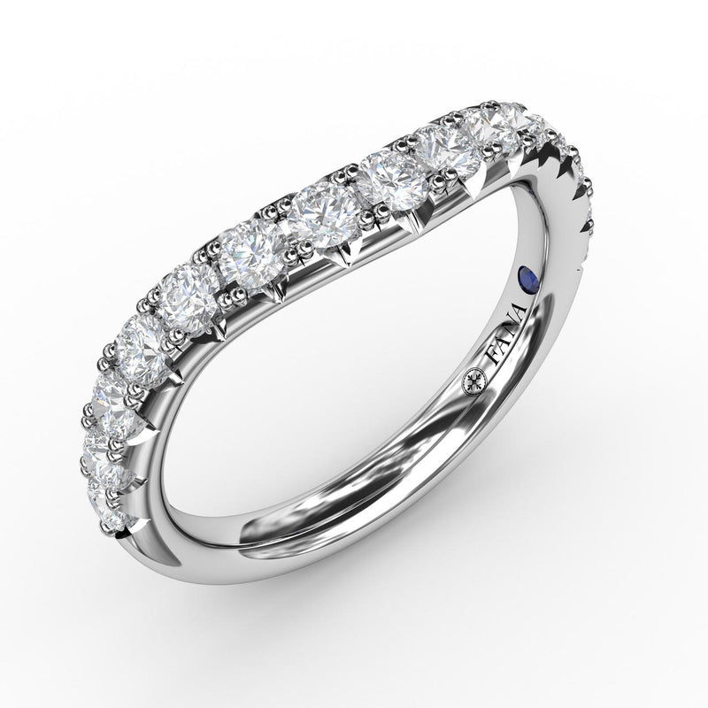 Fana French Pave Set Contour Diamond Band