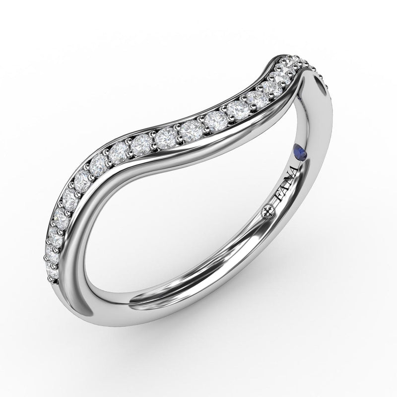 Fana Modern Bead and Channel Set Contour Diamond Band