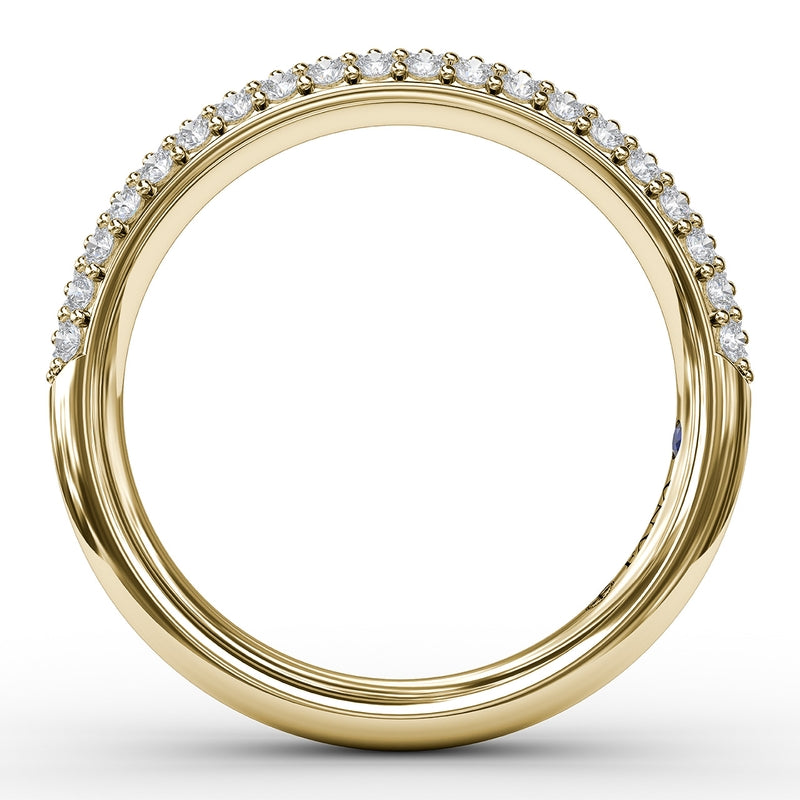 Fana Domed Diamond Pave Band