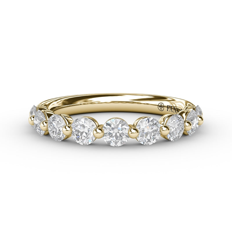 Fana Diamond Band with Single Shared Prongs