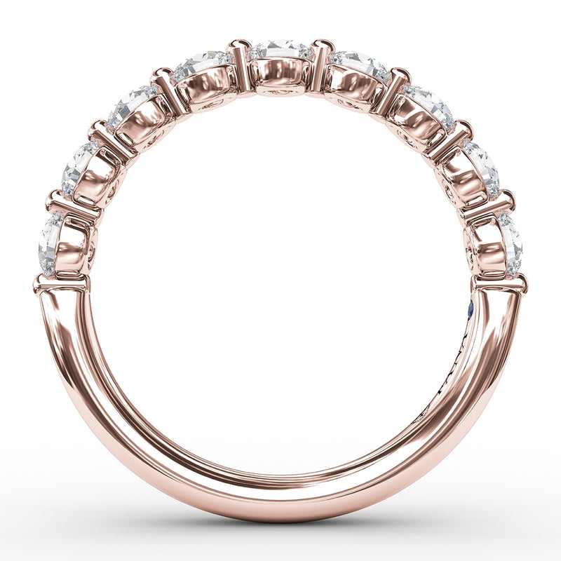 Fana Diamond Band with Single Shared Prongs