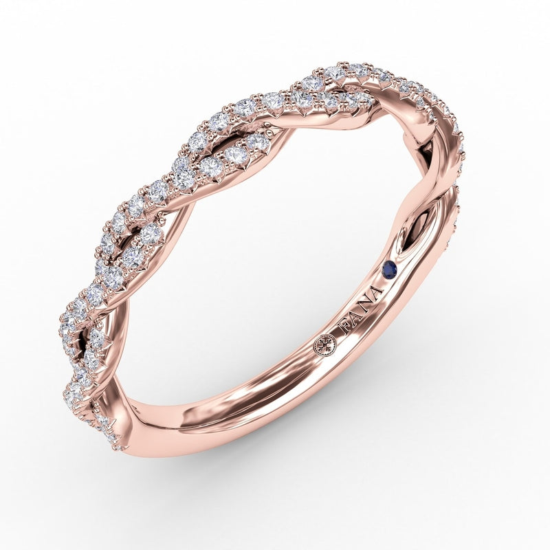 Fana French Pave Diamond Twist Band