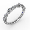 Fana Twisted Prong Set Band with Diamond Bezel Stations