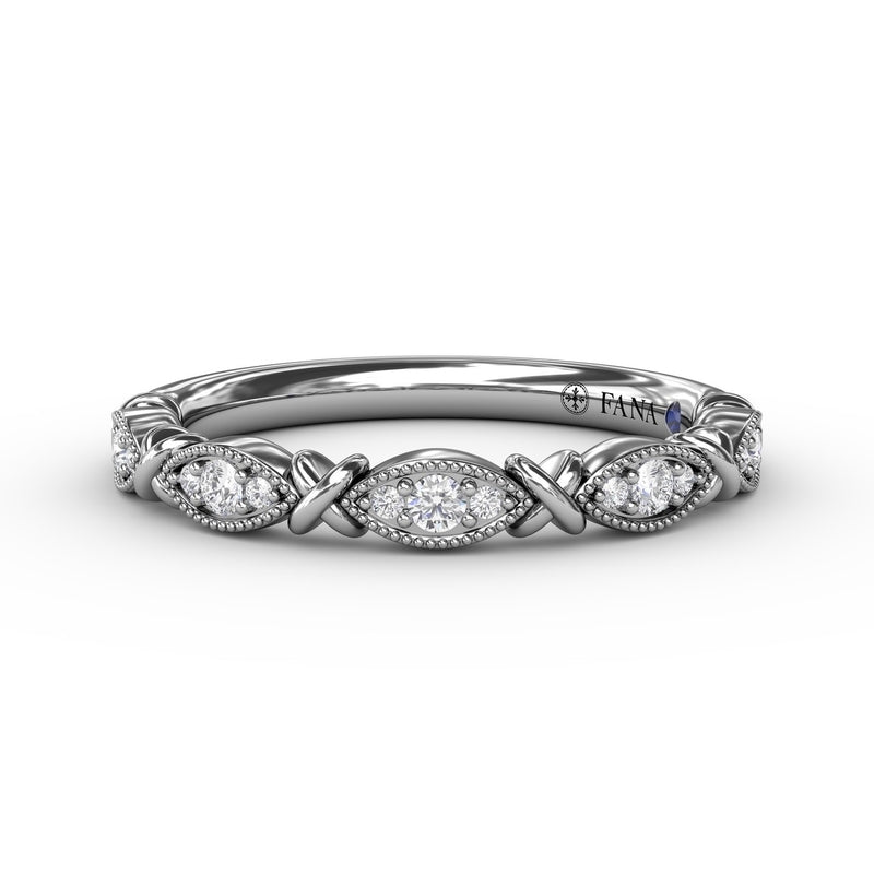 Fana Marquise Diamond Band with Milgrain