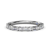 Fana Alternating Round and Emerald Cut Diamond Band