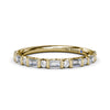 Fana Alternating Round and Emerald Cut Diamond Band