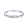 Gabriel & Co. 14k White Gold Contemporary Anniversary Wedding Band