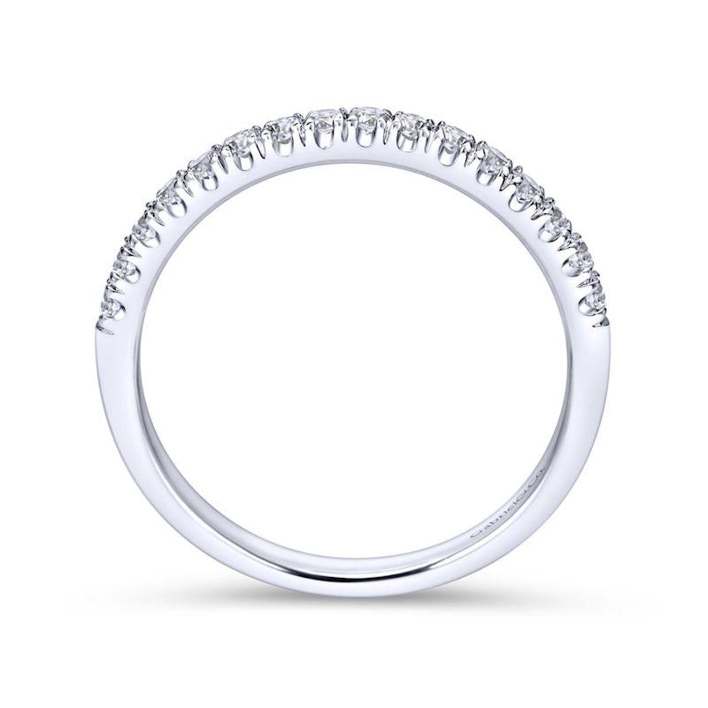 Gabriel & Co. 14k White Gold Contemporary Anniversary Wedding Band