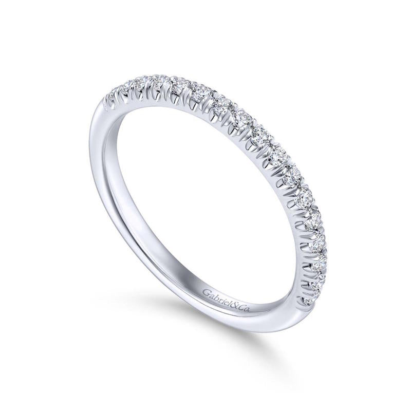 Gabriel & Co. 14k White Gold Contemporary Anniversary Wedding Band