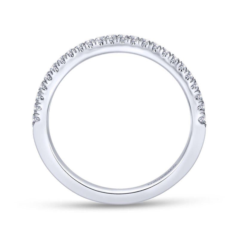 Gabriel & Co. 14k White Gold Contemporary Anniversary Wedding Band