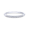 Gabriel & Co. 14k White Gold Contemporary Diamond Wedding Band