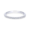 Gabriel & Co. 14k White Gold Contemporary Diamond Wedding Band