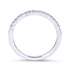 Gabriel & Co. 14k White Gold Contemporary Diamond Wedding Band