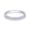 Gabriel & Co. 14k White Gold Victorian Diamond Wedding Band