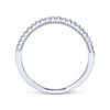 Gabriel & Co. 14k White Gold Contemporary Curved Wedding Band