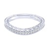 Gabriel & Co. 14k White Gold Victorian Diamond Wedding Band