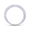 Gabriel & Co. 14k White Gold Contemporary Anniversary Wedding Band