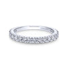 Gabriel & Co. 14k White Gold Contemporary Anniversary Wedding Band