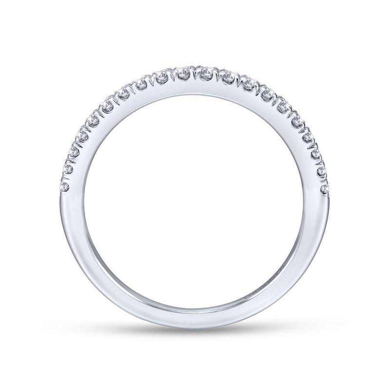 Gabriel & Co. 14k White Gold Contemporary Anniversary Wedding Band