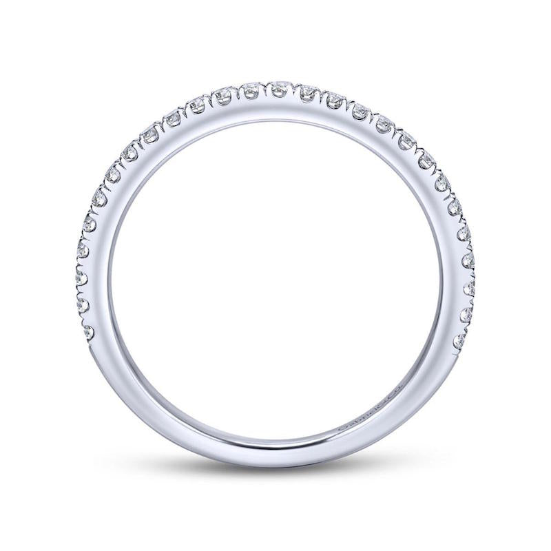 Gabriel & Co. 14k White Gold Contemporary Anniversary Wedding Band