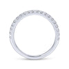 Gabriel & Co. 14k White Gold Contemporary Diamond Wedding Band