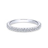 Gabriel & Co. 14k White Gold Contemporary Anniversary Wedding Band