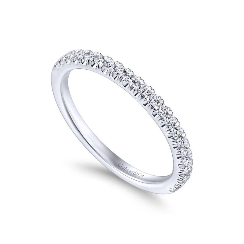 Gabriel & Co. 14k White Gold Contemporary Anniversary Wedding Band