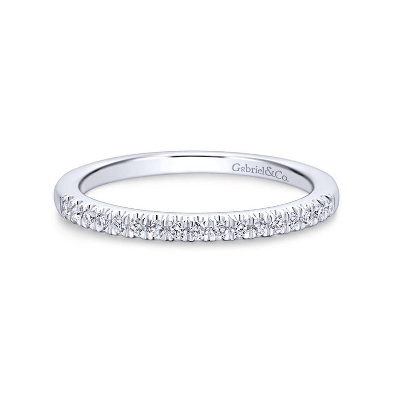 Gabriel & Co. 14k White Gold Contemporary Anniversary Wedding Band