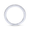 Gabriel & Co. 14k White Gold Contemporary Anniversary Wedding Band