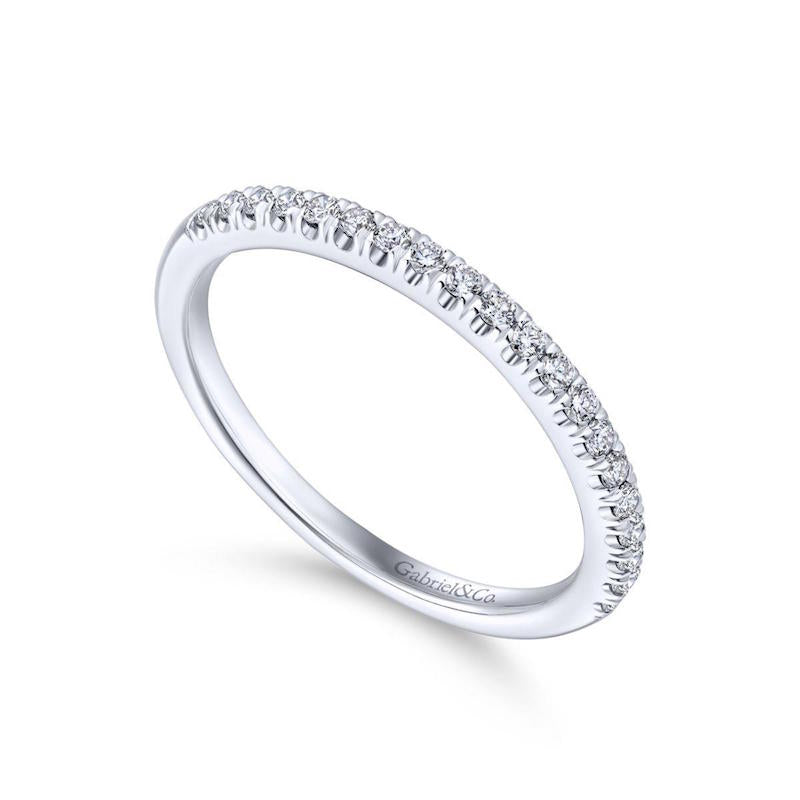 Gabriel & Co. 14k White Gold Contemporary Anniversary Wedding Band