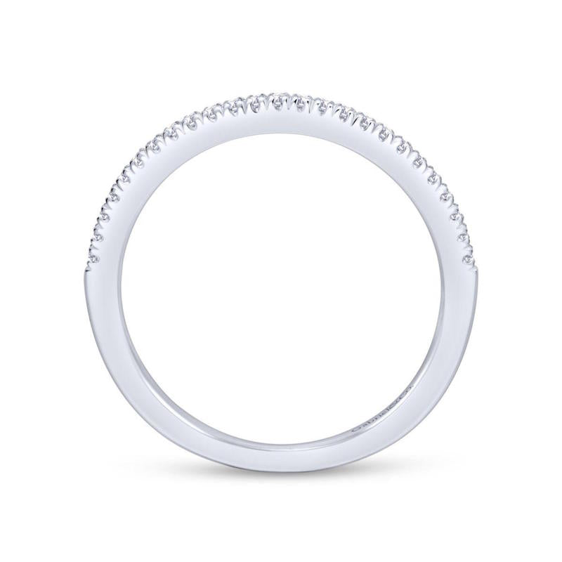 Gabriel & Co. 14k White Gold Contemporary Anniversary Wedding Band