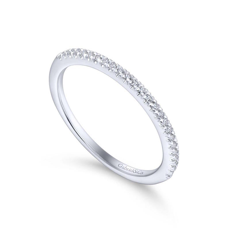 Gabriel & Co. 14k White Gold Contemporary Anniversary Wedding Band