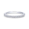 Gabriel & Co. 14k White Gold Contemporary Anniversary Wedding Band