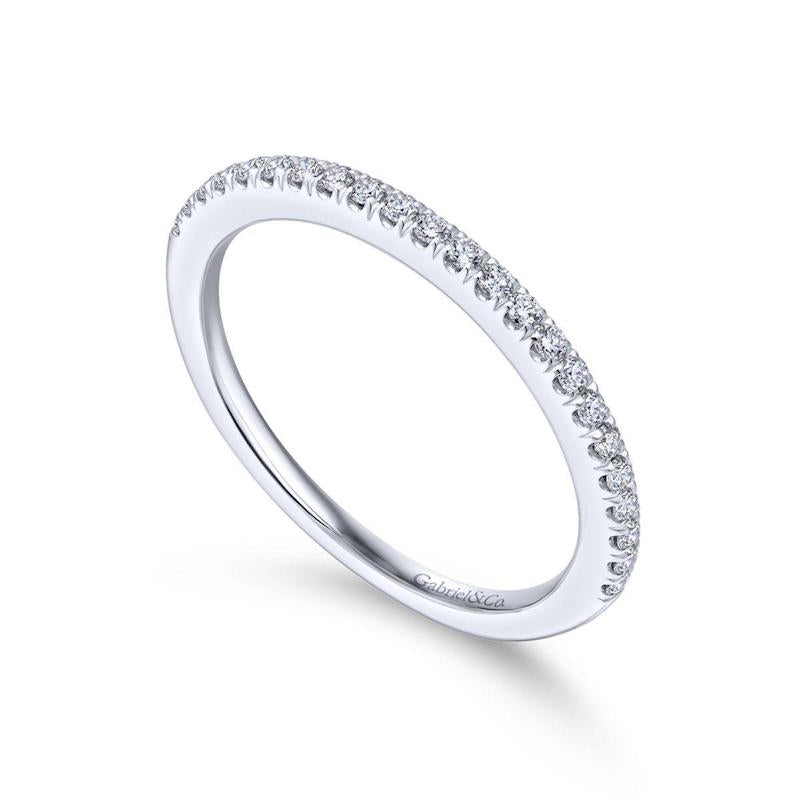 Gabriel & Co. 14k White Gold Contemporary Anniversary Wedding Band