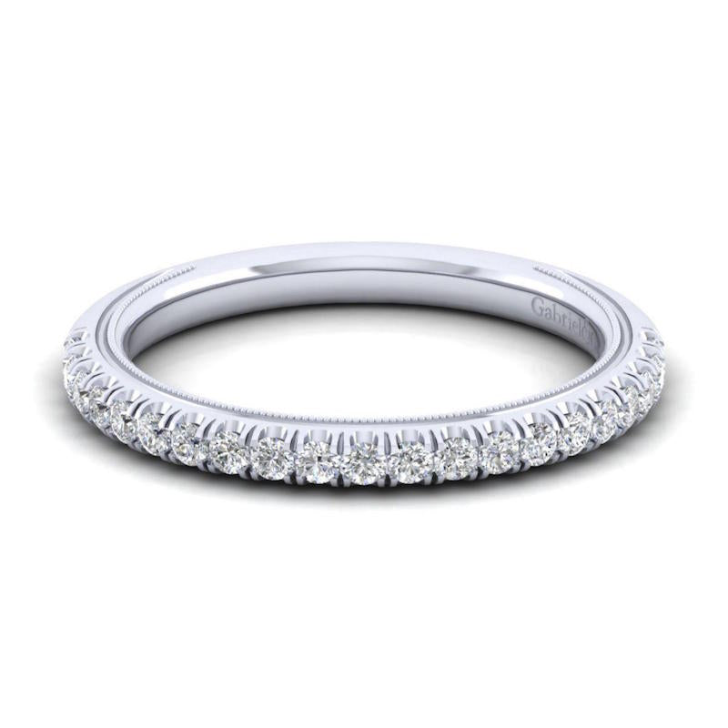 Gabriel & Co. 14k White Gold Victorian Anniversary Wedding Band