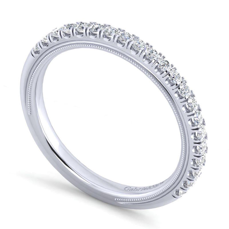 Gabriel & Co. 14k White Gold Victorian Anniversary Wedding Band