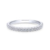 Gabriel & Co. 14k White Gold Contemporary Anniversary Wedding Band